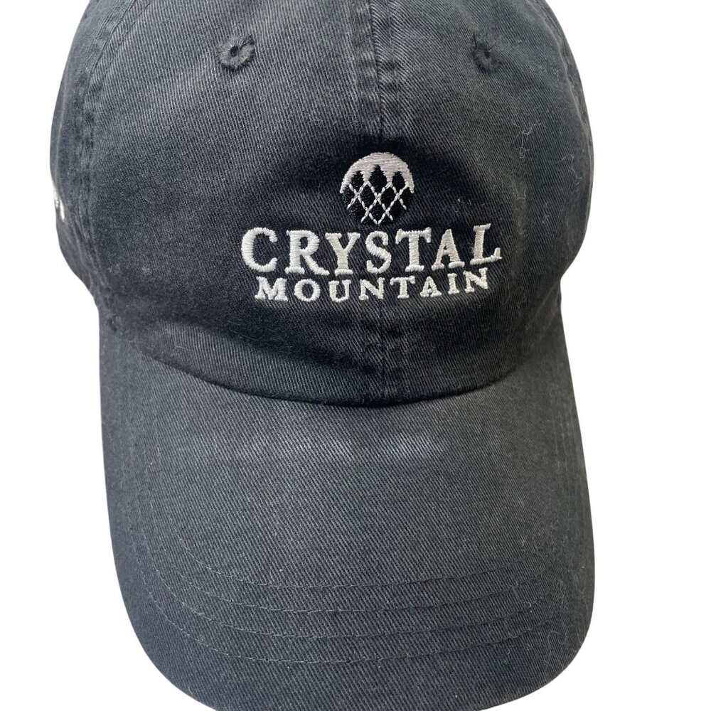 Crystal Mountain Ski Golf Resort Staff Washed Out Black Baseball Cap By Ahead - Picture 3 of 12